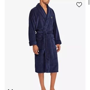 NEW: Polo Ralph Lauren Men's Microfiber Plush Shawl Collar Robe (size large)